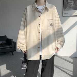 现货  CS1163-特P53  新款百搭条纹大码男衬衫图片
