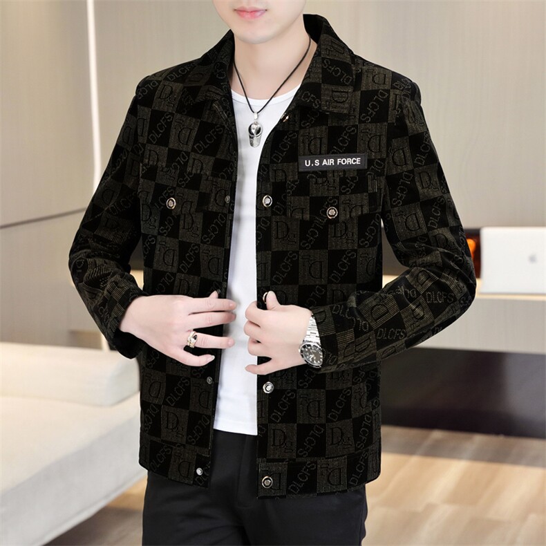春季新品男士翻领刺绣高品质商务休闲修身夹克外套上衣男A95P85,男装夹克,电商B226
