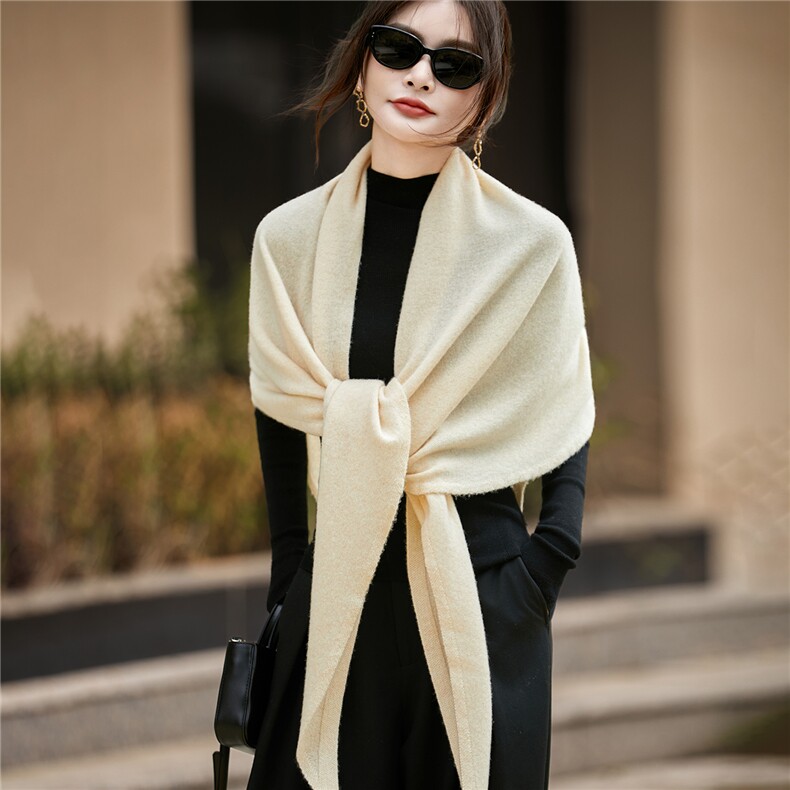 2025时尚百搭通勤简约休闲三角多变大披肩，披肩，佳绒高端店