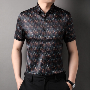 夏季商务休闲男士短袖polo衫中年男翻领男衬衫 ZL81161-P85图片