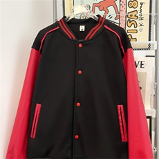 原宿新款日系潮流文艺慵懒流行ins龙凤尼拼皮毛巾绣棒球服百搭，女装职业装，星座1210-1