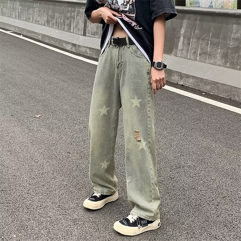 美式牛仔裤男春秋新款休闲直筒裤NT752P40图片