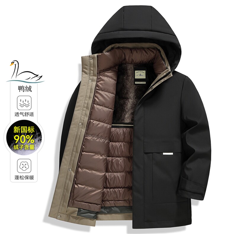 三合一冬季可卸帽子羽绒服男士加厚外套羽绒衣A266-YR2518-P245图片