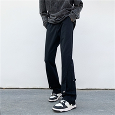 春季韩版潮流ins纯色工装裤新款百搭直筒休闲长裤男K6054-P40，男装休闲裤，星座512-2