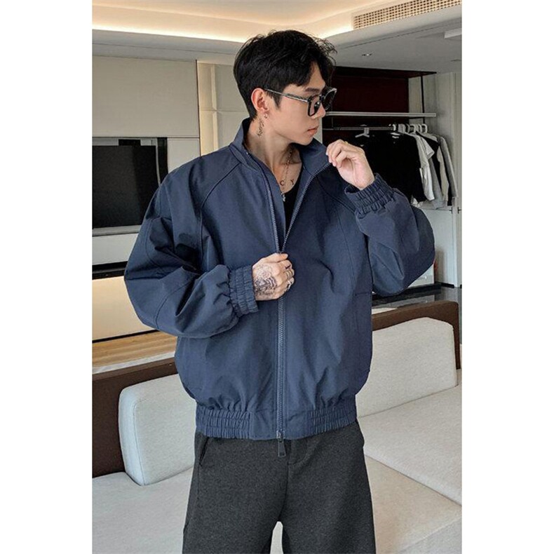 高品质春装新款老钱风美式高街解构立领棒球服飞行夹克休闲外套潮,男装夹克,电商A486-1