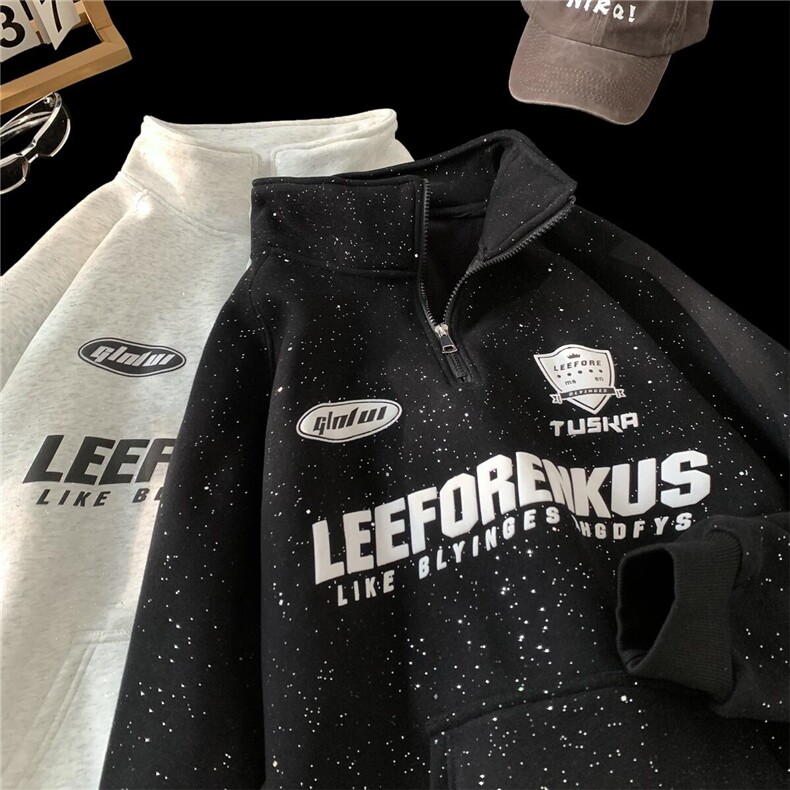 秋季印花薄款宽松男卫衣B386-DB023，男装卫衣，电商B386