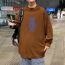 半高领毛衣男士大码针织衫男毛线衣男M18242-P45加绒款-P65，男装针织衫/毛衣，电商A040