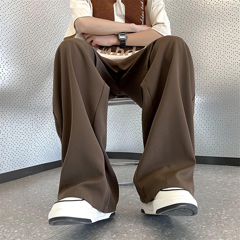美式复古夏季宽松休闲裤百搭直筒男女情侣裤子阔腿西裤QK238-P45,男装西裤,星座1008-1