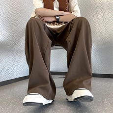 美式复古夏季宽松休闲裤百搭直筒男女情侣裤子阔腿西裤QK238-P45，男装西裤，星座1008-1