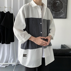 衬衫男夏季百搭时尚短袖宽松休闲外套潮流上衣男装161-CT506-P45图片
