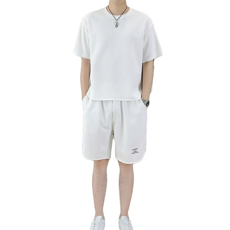 83658-P55夏季圆领短袖T恤男休闲短裤套装,男装T恤,电商D310B