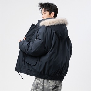 自家图有视频 复古加绒毛领外套棉衣新款连帽派克棉服M2572p95图片