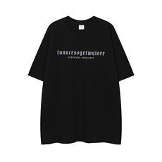 23夏款新款时尚高克重男潮牌短袖情侣纯棉五分袖T恤T1114P25控38，男装T恤，电商A247-1