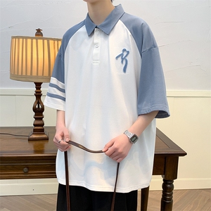 夏上新青少年休闲运动半袖T恤刺绣翻领Polo衫男女 625-P35控价58图片