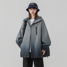2026中性风山系防水冲锋衣渐变色夹克女大码M-5XL休闲JK77088P85，男装夹克，星座227-7