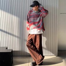 【有货】DM5647-P50美式撞色毛衣男秋冬季慵懒风加厚针织衫上衣，男装针织衫/毛衣，星座603-2