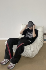 B221美式ins高街小众拼接宽松休闲登山裤冲锋裤LK23110-P65控88，男装休闲裤，电商B221