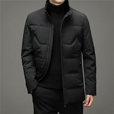 中年可脱卸毛领羽绒服白鸭绒保暖爸爸装冬季中年外套ZK2108-P290，男装羽绒服，电商B212（原钱塘6029）