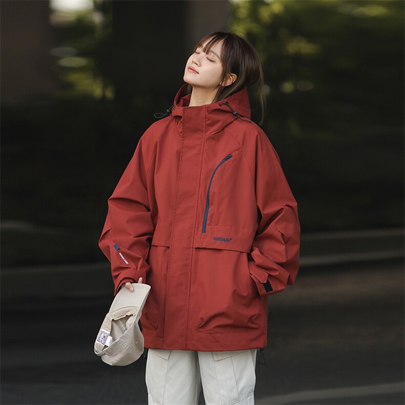 春季新款美式山系休闲纯色冲锋衣情侣潮流夹克外套JK7817-特P80，男装夹克，星座904