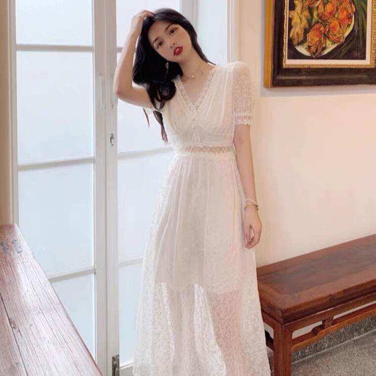韩版蕾丝连衣裙，女装连衣裙，咔蒂妮