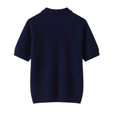 2025百搭时尚小猫polo领短袖针织衫，女装针织衫/毛衣，铂欧羊绒