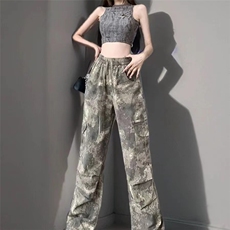 迷彩工装裤男女秋季高腰宽松休闲美式冲锋裤高街裤子MKK661P48，男装工装外套，星座1013-5