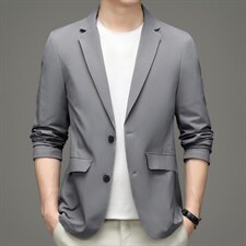 休闲西服男士单西上衣春秋季新款中年爸爸商务正装小西装外套男，男装西服，电商B212（原钱塘6029）