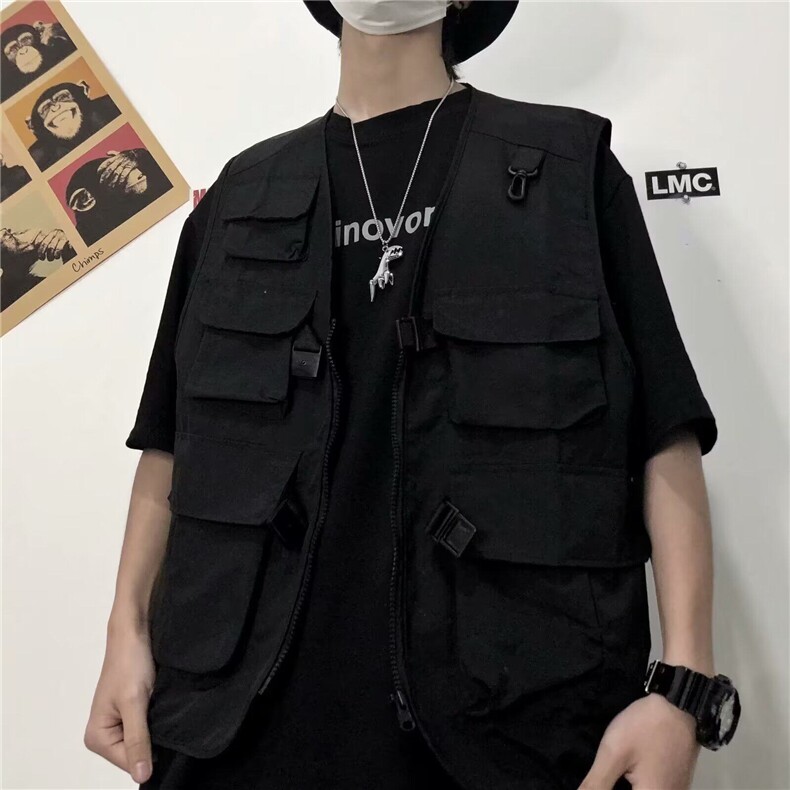战术机能风多口袋马甲工装无袖背心马夹男女潮马甲网图MJB04-p30,男装背心/马甲,星座302B-2