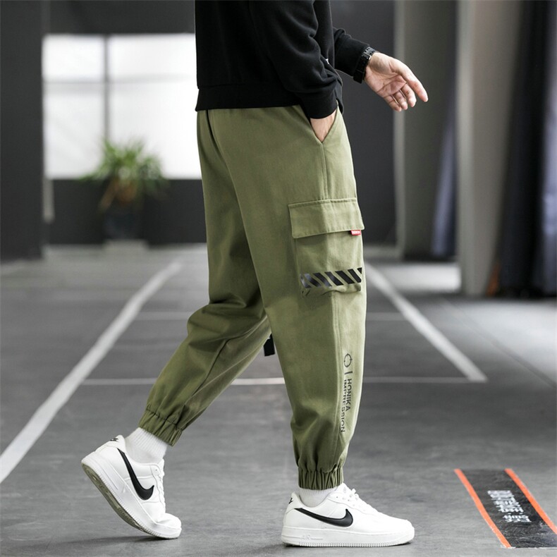 工装裤运动休闲裤男宽松纯棉九分裤韩版潮流潮牌韩版DS989T,男装休闲裤,电商A102