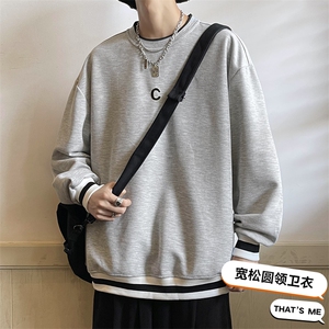 秋季新款男百搭圆领港风卫衣VE55105-P32控48图片
