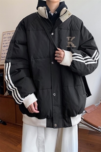 ！2025冬季新款男士立领棉服撞色情侣棉衣外套MY202特P80图片