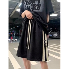 夏季短裤男篮球运动条纹拼色直筒宽松大码美式五分裤子KR100，男装牛仔裤，星座1116A（原606A-3）