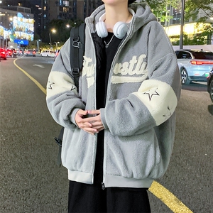 2024冬季加绒加厚棉服羊羔绒百搭保暖ins外套男MY108P110控价158图片