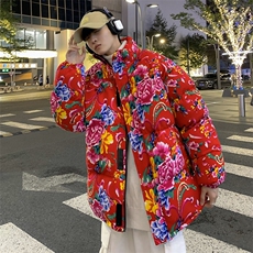 MY204东北新大花加厚保暖风特色棉衣外套棉服面包服男女棉袄，男装棉衣，星座115A(原星座507）