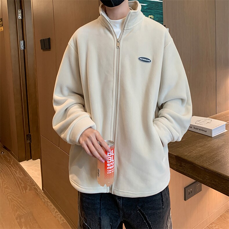 8XL-M 摇粒绒外套男奥粒绒加厚羊羔绒卫衣内胆夹克JK1314P68控88图片