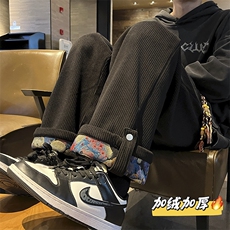 小熊卷边灯芯绒加绒加厚休闲裤KK376特P55，男装休闲裤，星座712