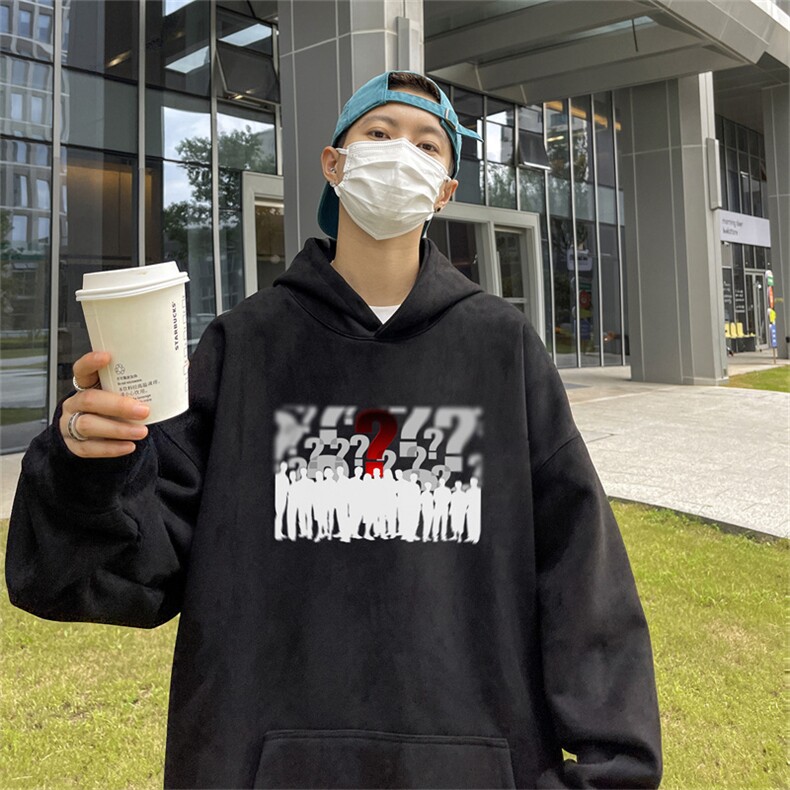 23/秋季360G麂皮绒印花宽松休闲连帽卫衣JWY3272P50控69,男装卫衣,电商B370