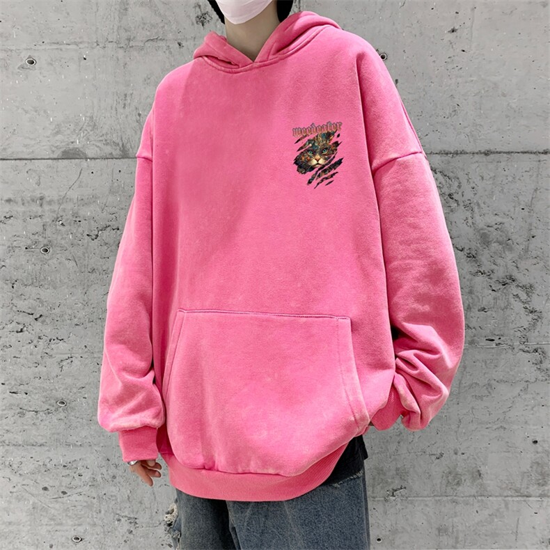 美式潮牌重磅水洗做旧连帽卫衣力推大码男XZ517A-2-Y7757-P68,男装卫衣,星座517A-2