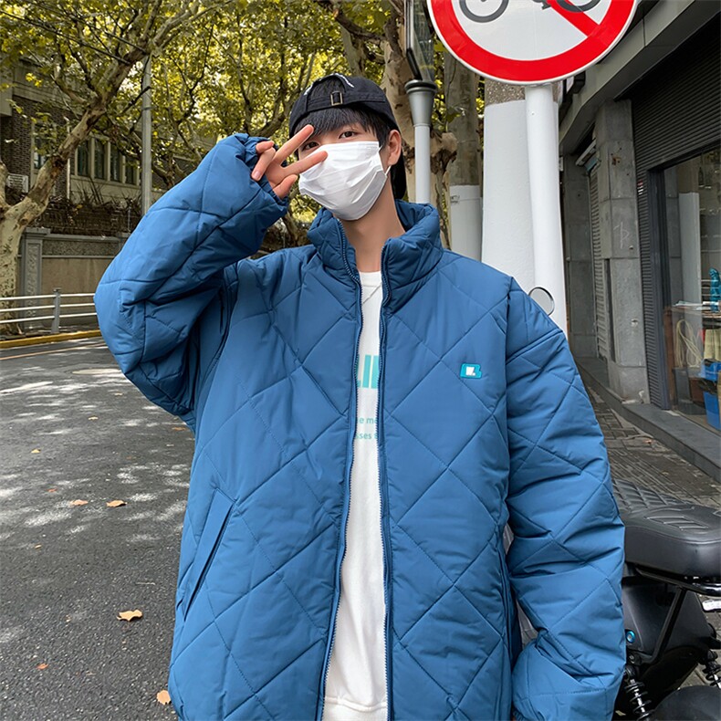 菱格衣男秋冬季加厚立领服外套潮牌休闲袄  W2329-P70图片
