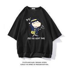 蜡笔小新春夏季七分袖t恤男大码五分袖男短袖中袖白底Q11240-P30，男装T恤，电商A040A