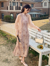 现货新中式旗袍显瘦防晒外套两件套主推210-787-P145-K218，女装套装/套裙，浙宝210（原浙宝191）