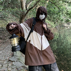 Wt019-P39山系冰丝褶皱拼色防晒服，男装夹克，星座1501-1