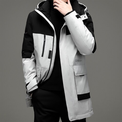 2023冬季新款羽绒服男士白鸭绒防寒服中年爸爸装外套YYYR109-P280，男装羽绒服，电商B212（原钱塘6029）