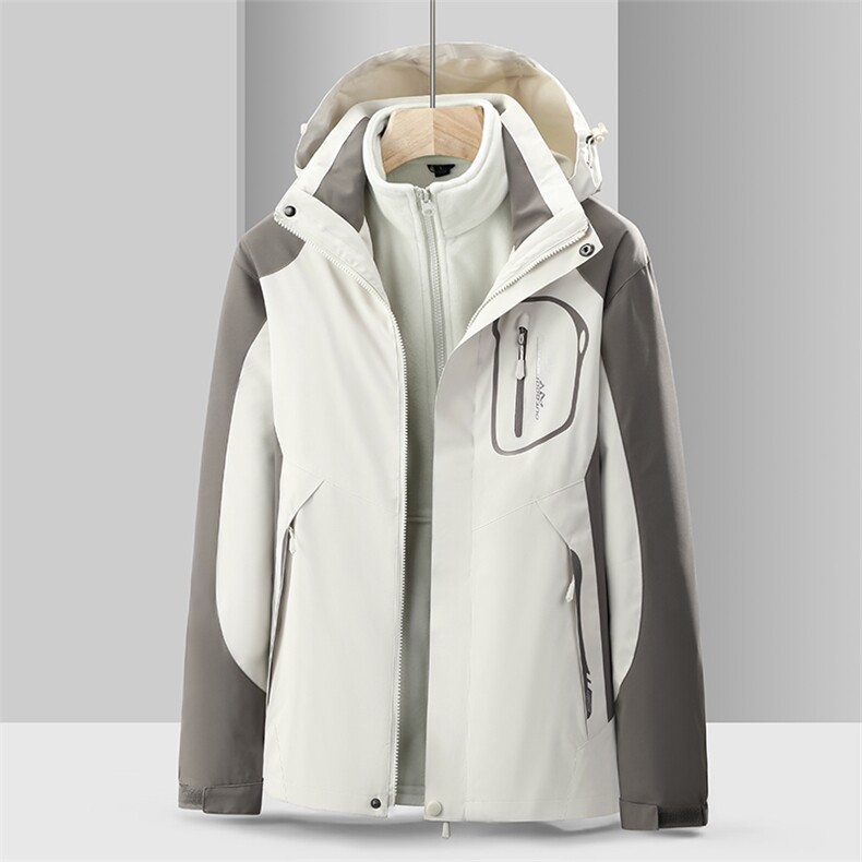春秋冬三合一冲锋衣保暖连帽外套男女款防风户外服SZ1898-P150,男装夹克,星座1105-3