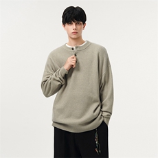 5W件现货针织套头毛衣美式亨利领宽松上衣Q7142-TP35不，男装针织衫/毛衣，电商A102