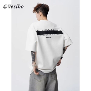 wassup happy重磅短袖t恤男夏季2025新款潮牌圆领上衣服休闲半袖图片