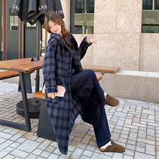 2025冬款格子双面呢大衣B109-9855-270-398，女装羊绒大衣，2B109
