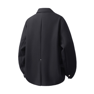 可二开戗驳领成分95%涤纶5%氨纶大码M-5XL西服男XF78304P85控139图片
