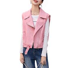 早春新款设计感皮前马甲外套女2024年韩版街头机车夹克小个子马夹，女装马甲，江南女神