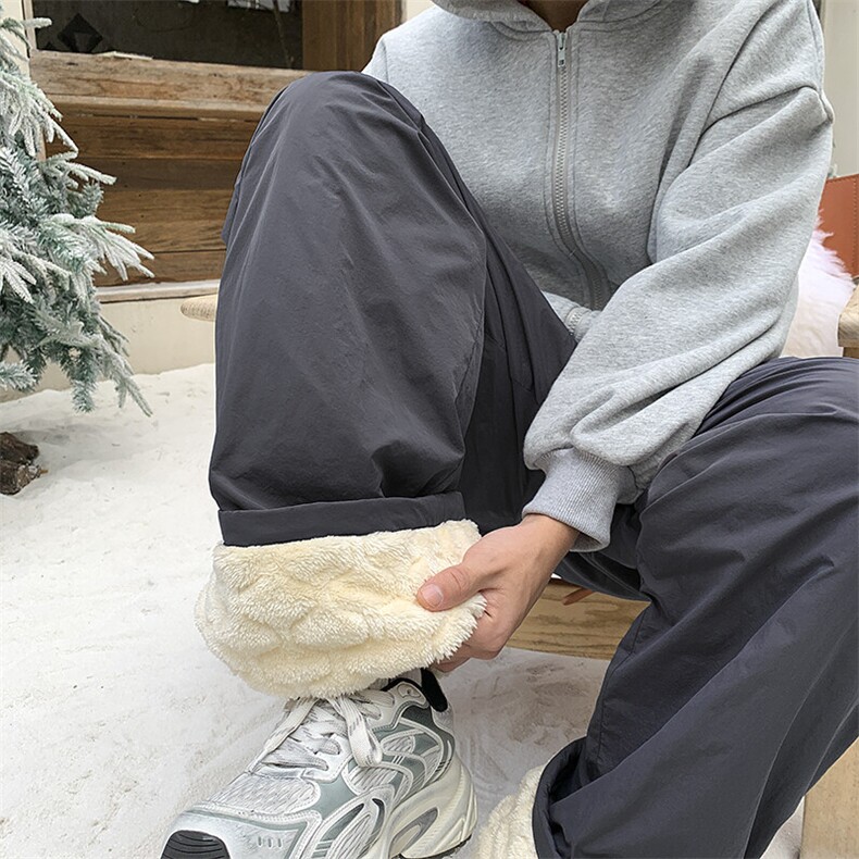 冬季防水防风羊羔毛夹棉休闲裤XZ604-K126-P65控88,男装休闲裤,星座604